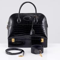 Hermes BOLIDE MACPHERSON Black Porosus Crocodile Handbag - Sold for $12,160 on 05-17-2026 (Lot 607).jpg